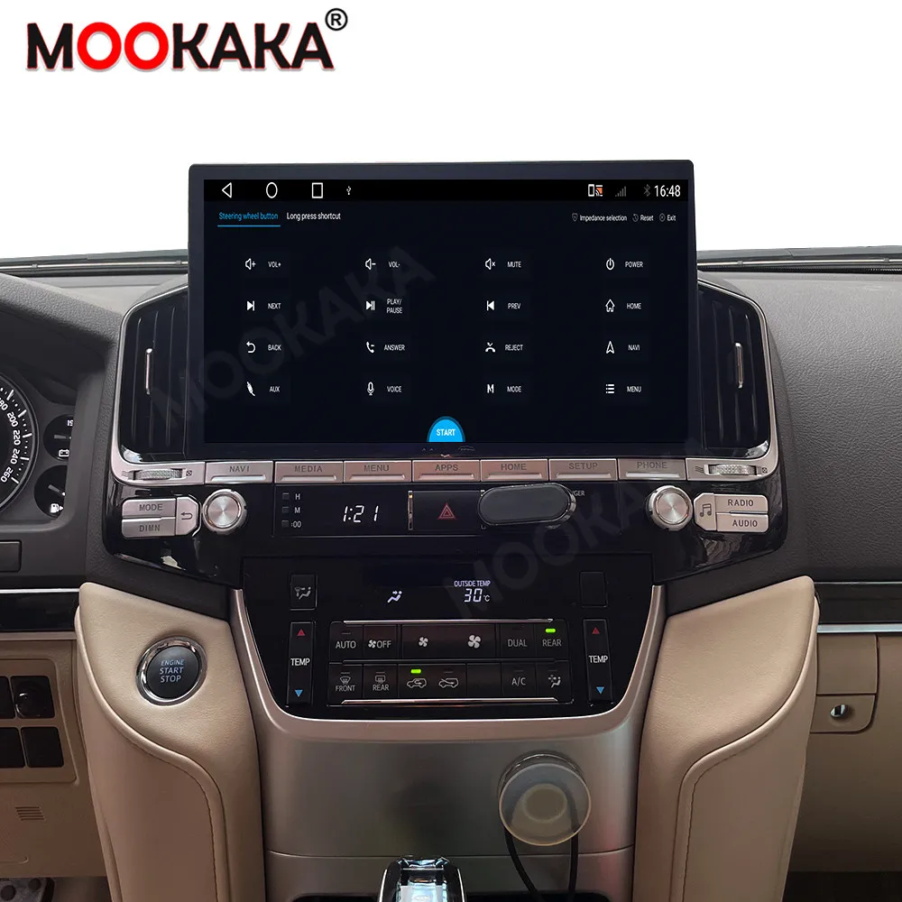 For Toyota LC200  2016-2021 13.3inch   navigator Android 11 Car Multimedia Player Auto Radio GPS Navigation Audio Stereo