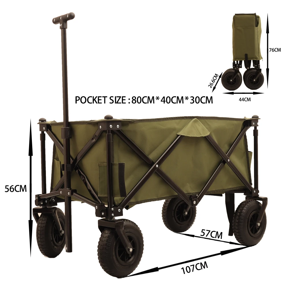 4 Wheel Baby Foldable Beach Wagon Stroller Folding Wagon Truck For Kids