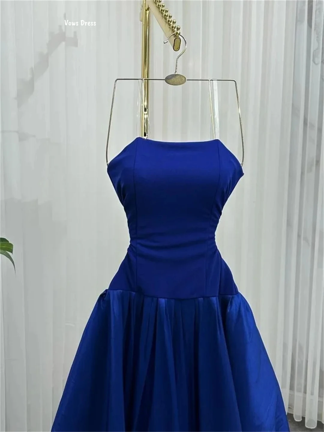 Vows robes de soirée femme robes de bal élégantes 2025 Satin tissu ligne une robe élégante de luxe sur mesure bustier tubulaire fête