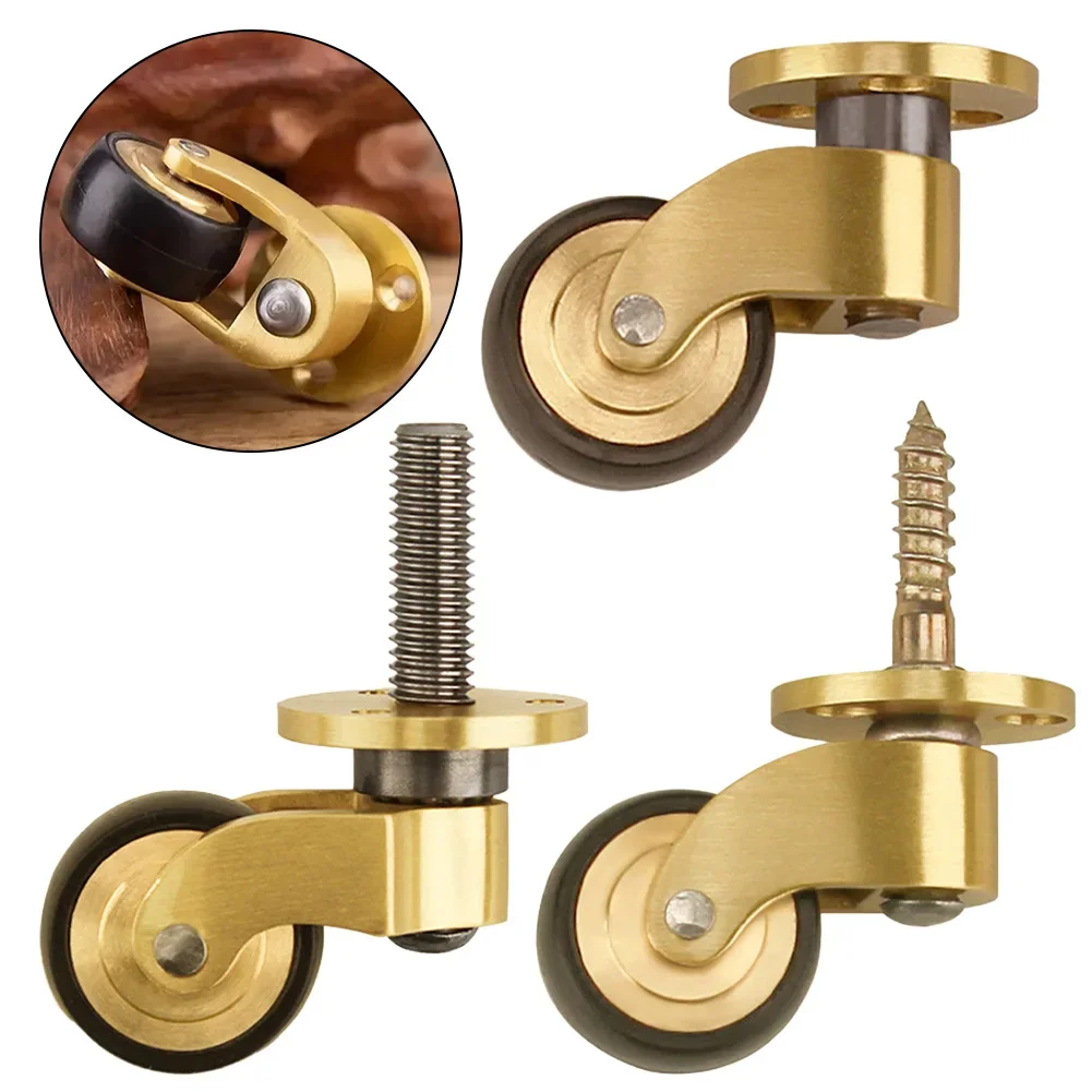 

Brass Furniture Wheel Set Furniture Casters Gold Black Heavy Duty Casters Minimal Disruption Versatile Applications