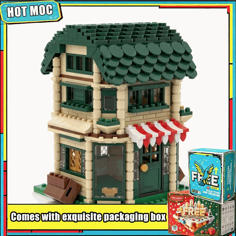 977 PCS Flower Shop Modular Street View Building Blocks Creative DIY Assembly Model Educational Toy Floral Decor Display Gifts
