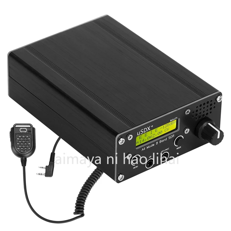 USDR USDX+ Plus V2 10/15/17/20/30/40/60/80m 8 Bands SDR High Frequency SSB QRP Transceiver BNC Interface Eu Plug