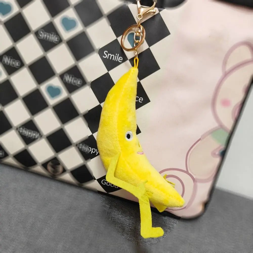 

Funny A Large Banana Voice Keychain Parody Acrylic Plush Toys Pendant Interesting Cartoon Desktop Ornaments Backpack Decor