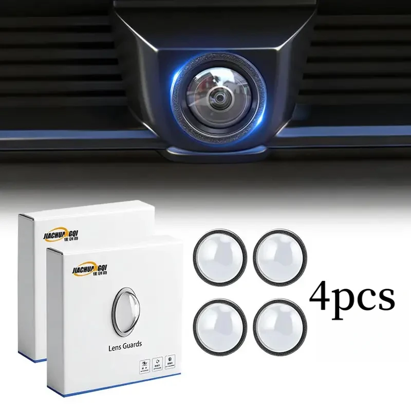 4pcs Car Camera Protection Cover Set|Made of Rigid PC Material,Fits Snugly to the Front Bumper Lens,Scratch and Bump Resistant.
