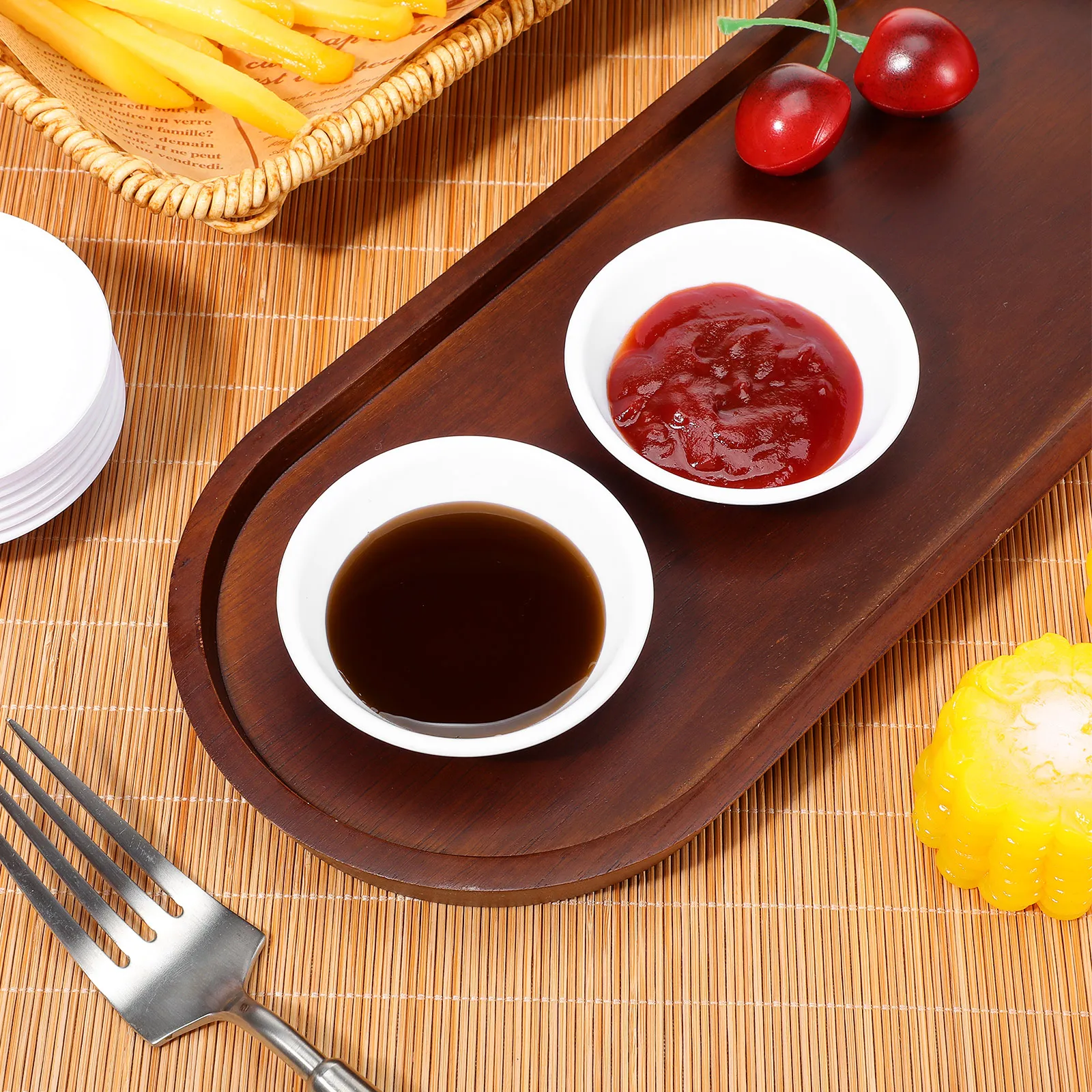 

20pcs Small Sauce Dishes Mini Dip Bowls Plastic Appetizer Plate Tiny Condiment Bowls For Ketchup Bbq Sushi Vinegar Seasoning