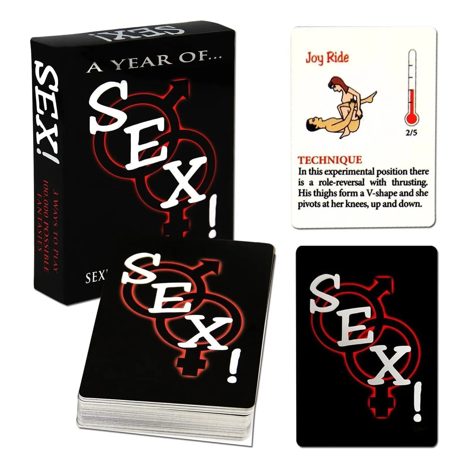 Couples Drinking Game for Adults Sexual Position Cards for Lovers Excited & Exhausted Drunken Desire 50 Pose Cards Adult 18+