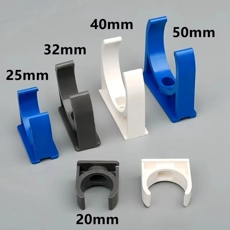 10 PCS 20/25/32/40/50mm PVC Pipe Clamps Fixed Tube Fish Tank Aquarium Fitting Agricultural Irrigation Garden Pipe Support