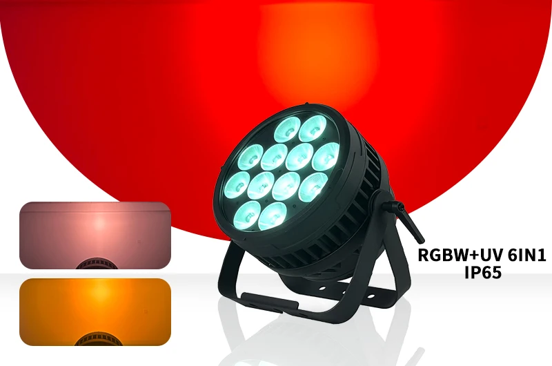 VSHOW WP1220 12PCS 20W Outdoor LED Par Light RGBWAUV 6in1 IP65 Waterproof LED Par Stage Light