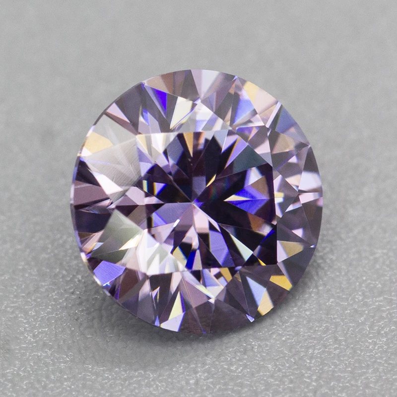 New Puple Color Moissanite Stones with Certificate VVS1 6.5mm 1.0ct Positive Pass Diamond Tester with GRA