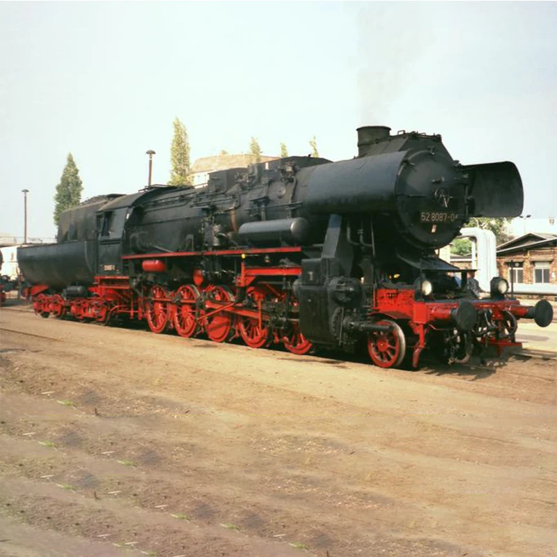 MOC Ferrovia Locomotiva a Vapore DRG 53 - DRB 52 Mini Blocchi di Costruzione Modello di Montaggio Mattoni Display Creativo Regali di Festa per Bambini