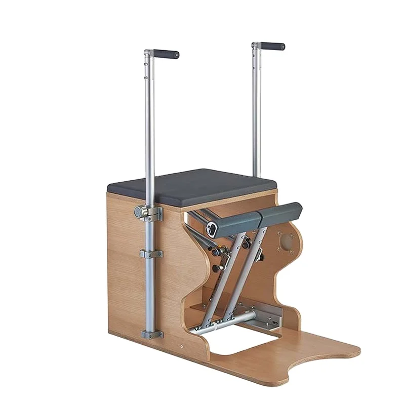 Experience the Ultimate Comfort wooden pilates chair with handle