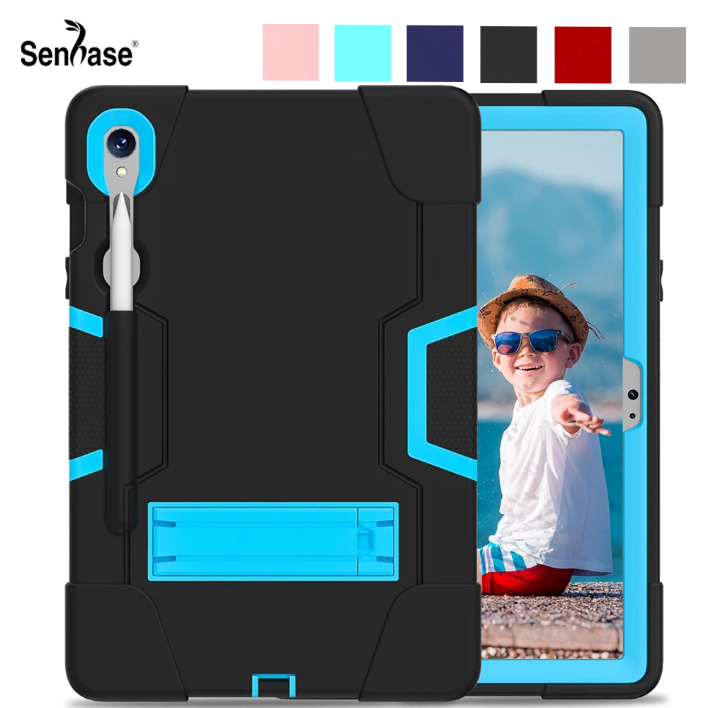 

For Samsung Galaxy Tab S9 2023 11 inch SM-X710 SM-X716B Case Shockproof Kids Safe PC Silicon Hybrid Stand Tablet Cover