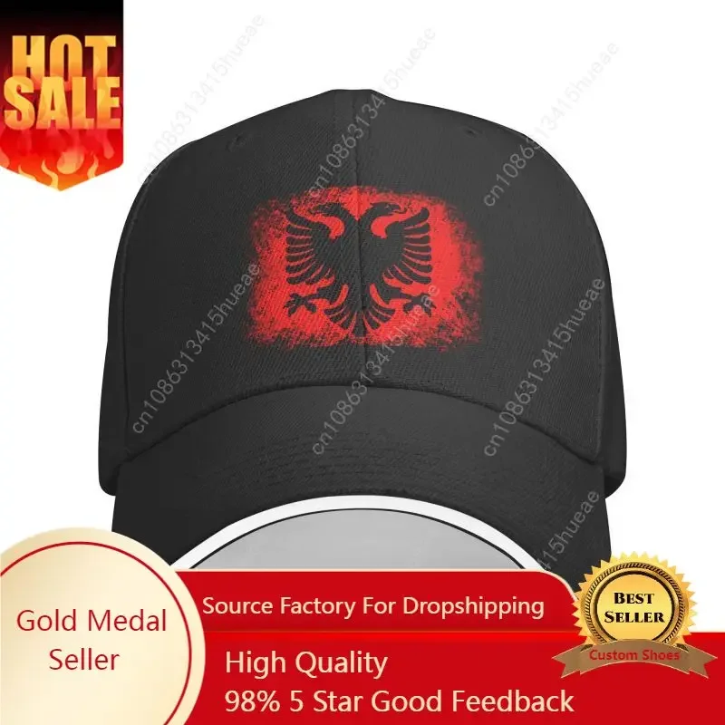 Fashion Albania Flag Baseball Cap Men Women Adjustable Albanian Eagle Coat of Arms Dad Hat Outdoor