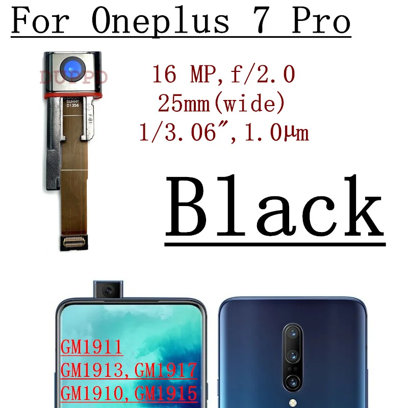 Original Rear Camera For Oneplus 7 Pro 1+7Pro Selfie Front Facing Lift Camera Bracket Motorized Pop-up Assembly Module Parts