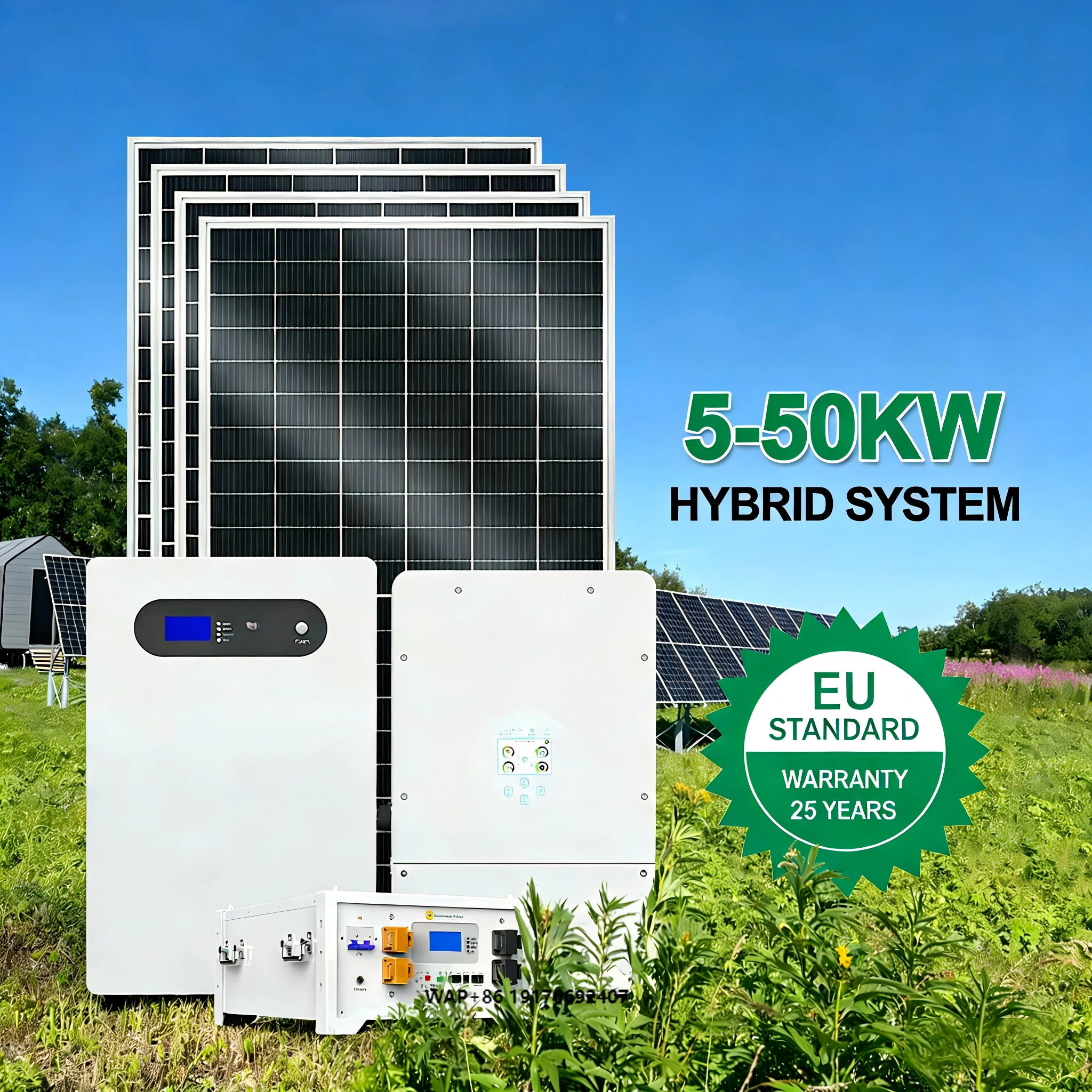 Deye Hybrid Solar Energy System 100kW 100Kva 100 Kva 500kW Commercial Solar Power System Hybrid with Storage Set