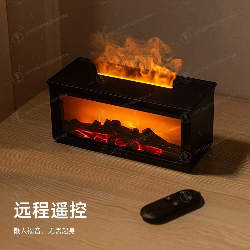 Fireplace flame humidifier 3D simulation fireplace flame aroma diffuser home desktop aroma diffuser