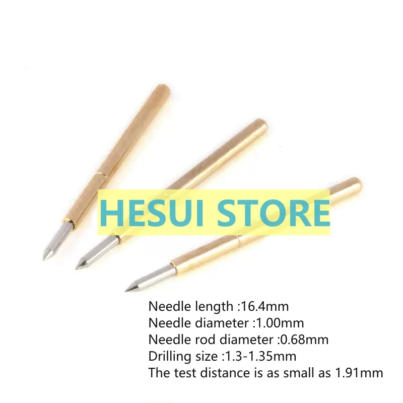 10 pcs 75-B1 (pointed head ) 1.0 Medium test needle, probe, thimble, spring needle