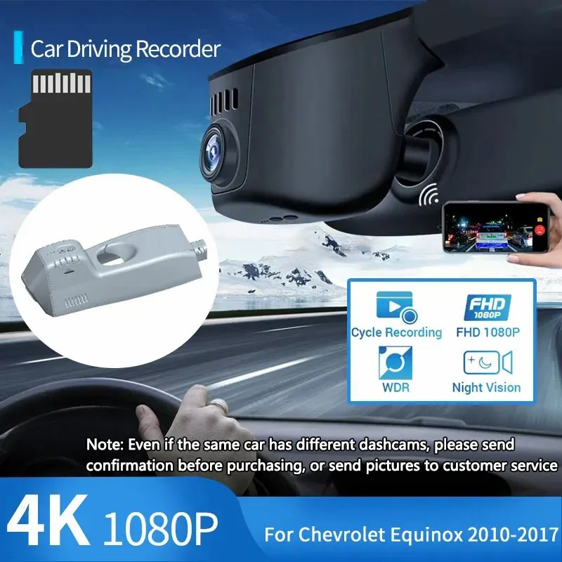 

for Chevrolet Equinox MK2 2010~2017 2016 4K 1080P Wifi DASH CAM Easy Installation Auto DVR Video Recorder Night Vision Camera