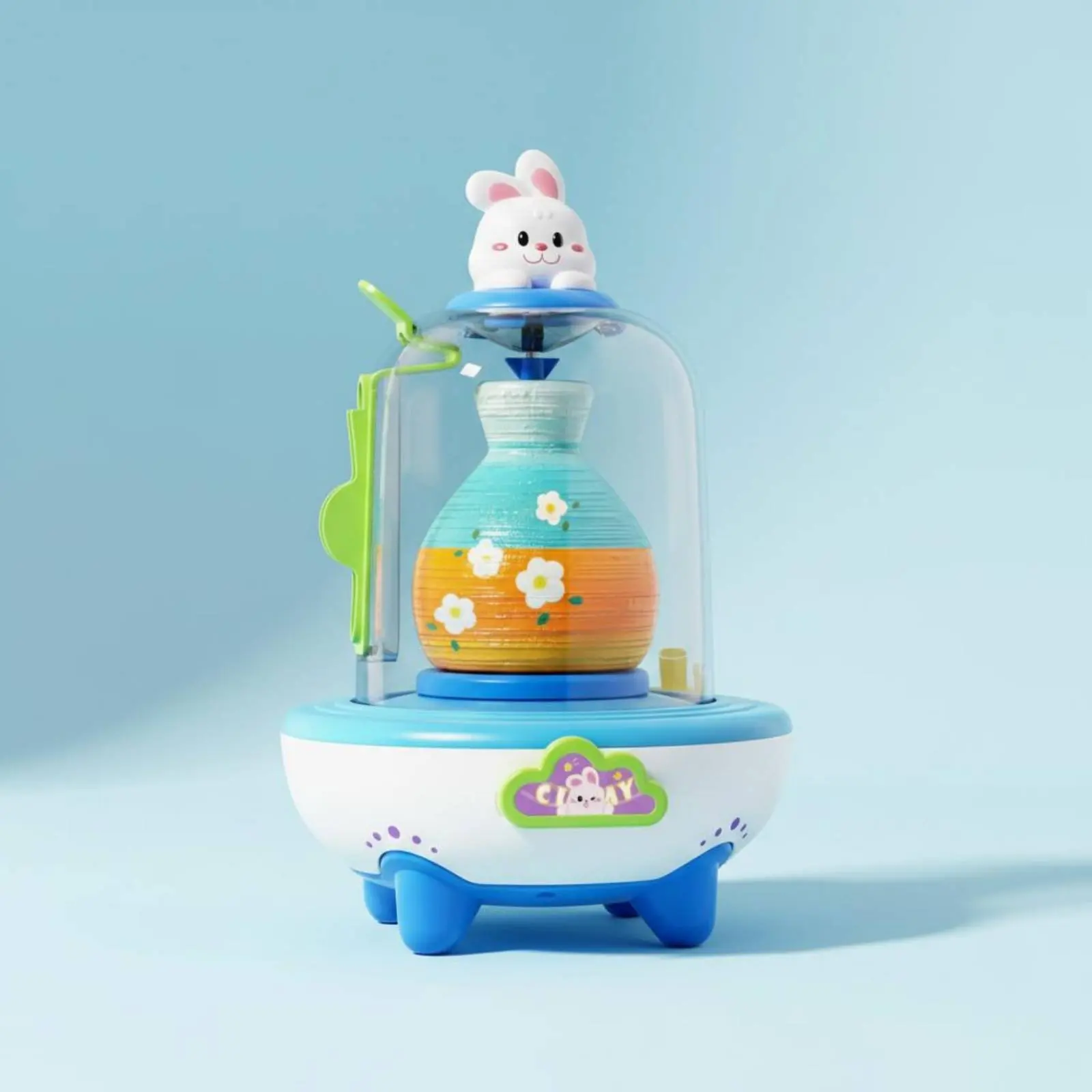 Torno de cerámica manual para niños - kit de manualidades para casa - imagen 3