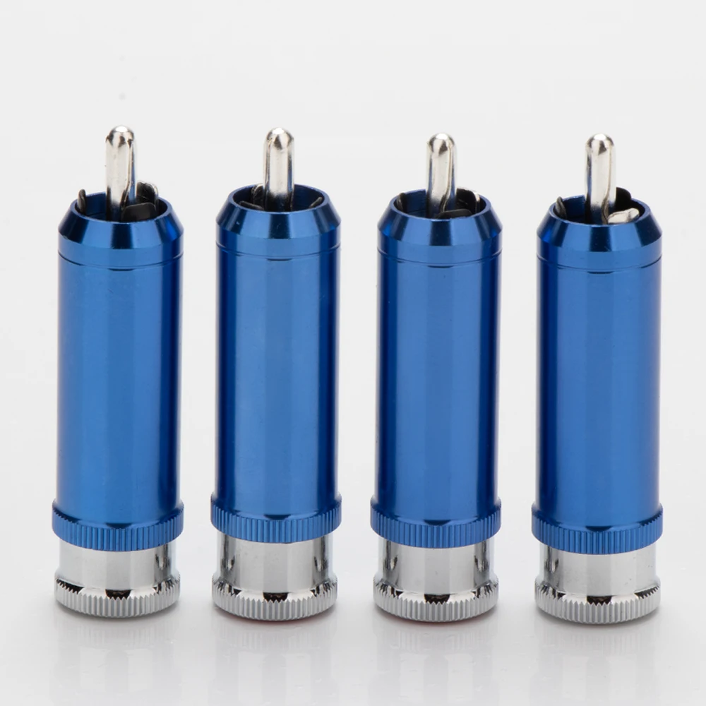 High-end Silver Plated RCA Connector Male Jack for DIY HiFi Audio Speaker Amplifier Signal Cable