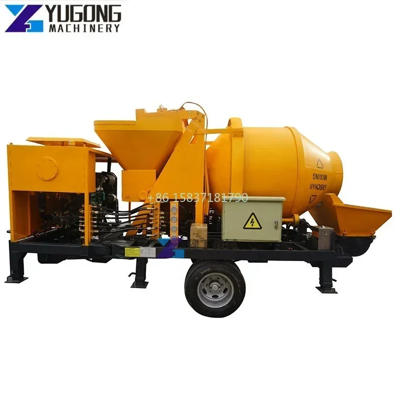 Hot Sale Concrete Pump Mixer Machine Small Portable Concrete Mixer with Pump Machine 40M3/h Concrete Pump for Construction Works