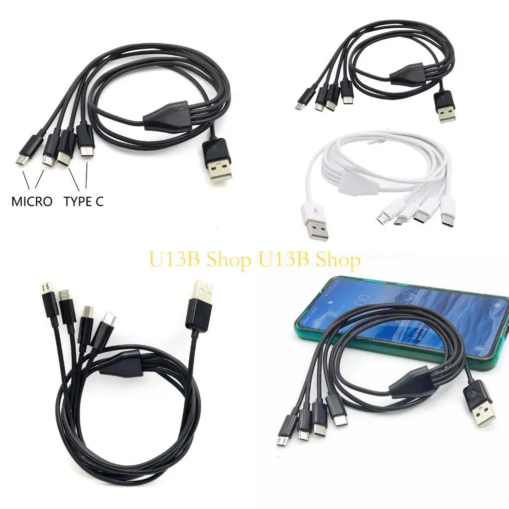 U13B Durability Multi Charging Cable Portable Power Cord 100cm/39.37in Replacement