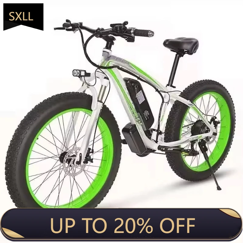 

Электрический горный велосипед SXLL Factory, 48В 300/500Вт, с широкими шинами 26*4.0, низкая цена.