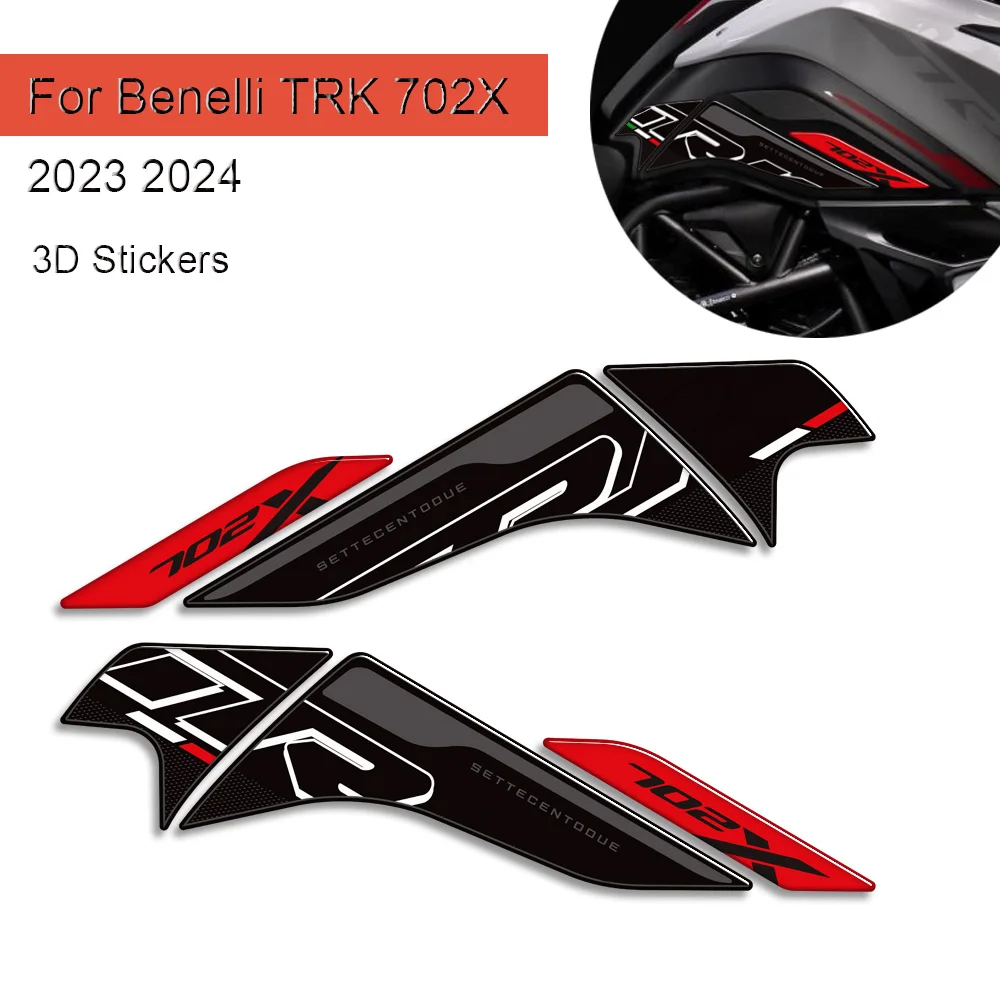 

For Benelli TRK 702X 702 X 3D Epoxy Resin Motorcycle fuel Tank Pad Protection Sticker New Decorative Decal 2023 2024