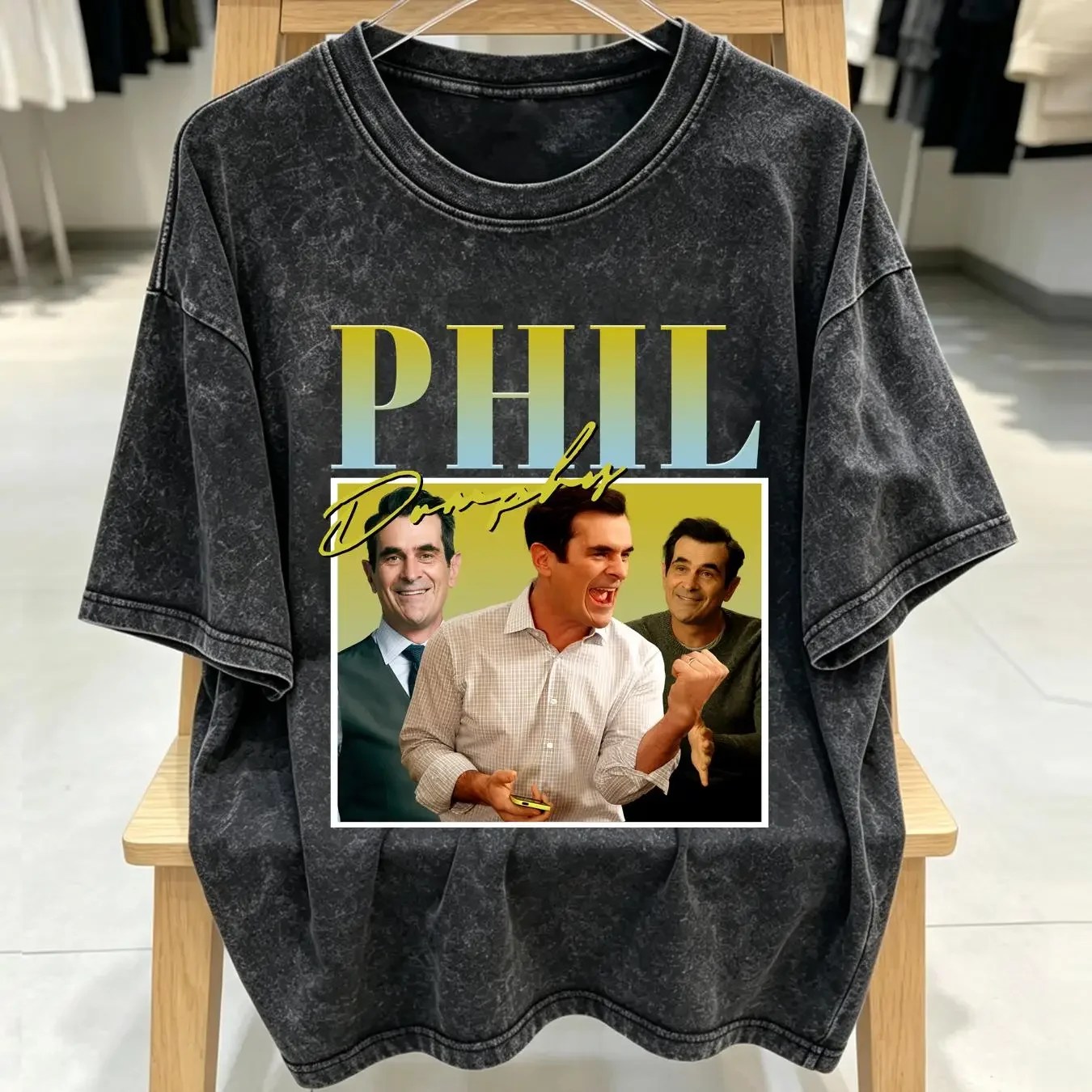 washed T Shirt Phil Dunphy 90s Inspired Vintage Bootleg Classic Retro long or short sleeves vintage Washed