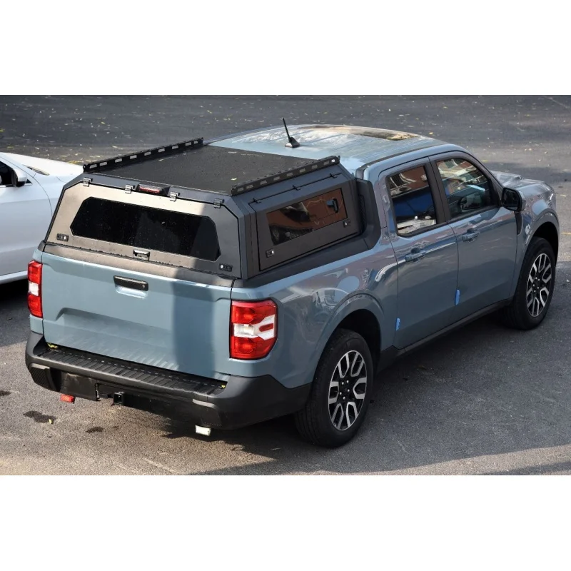 High Quality Heavy Duty Manual Steel Pickup Camper Shell Rolling Cover Sliding Window Waterproof Locking For Maverick