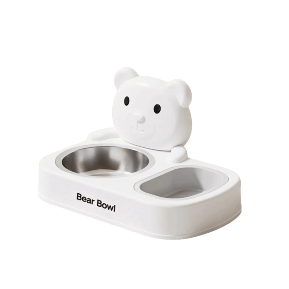 

Cartoon Cat Food Water Bowl Non-Slip Base Detachable Cat Feeding Bowl Double Bowls Stainless Steel Cat Bowl for Cats Dogs
