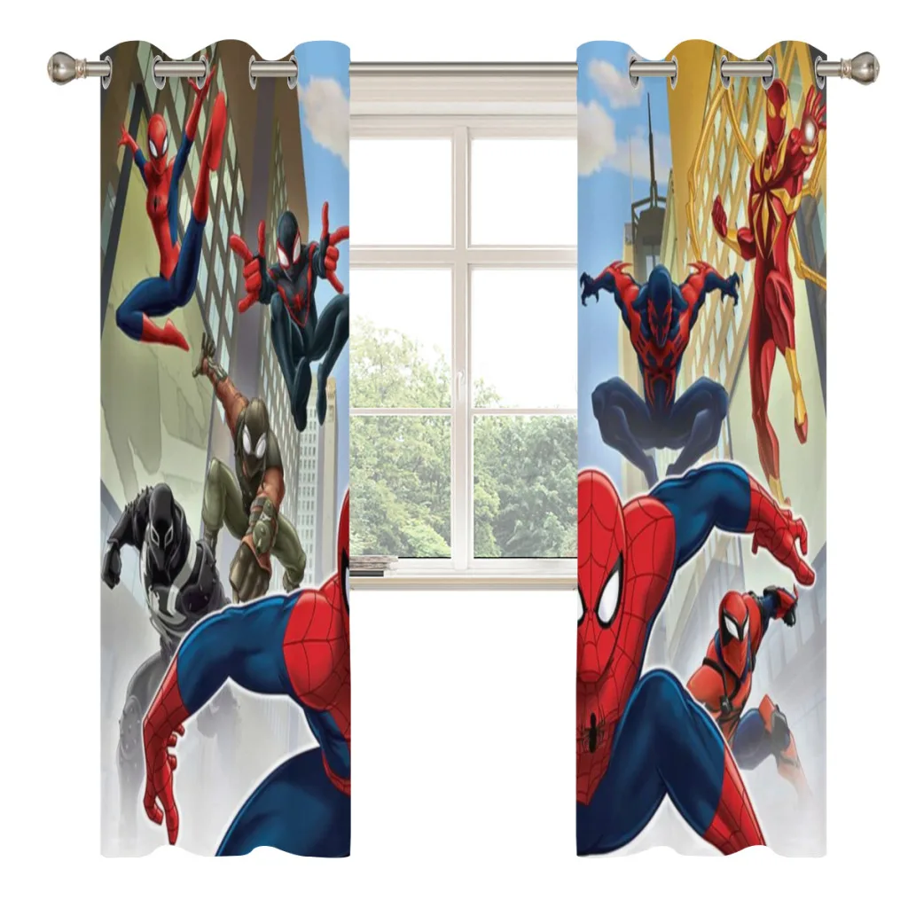 Marvel SpiderMan Blackout Curtains For Living room Bedroom