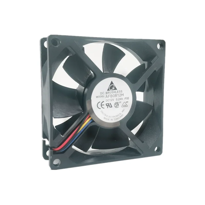 New AFB0812H 8cm 80mm 8025 12V 0.24A 2wire double ball bearing cooling fan pwm 80*80*25mm for Delta