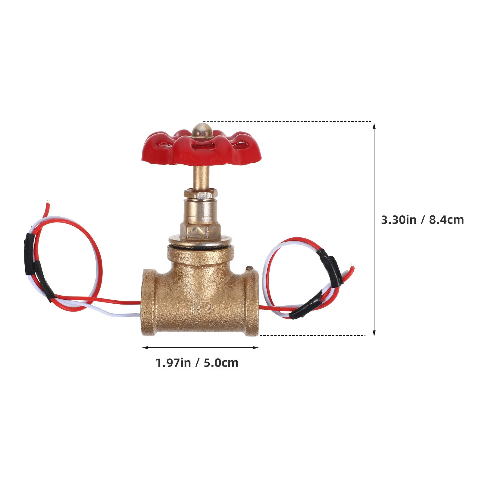 Stop Valve Light Switch Vintage Iron Valve Steampunk Water Pipe Lamp Switch for Table Lamp Home Shop Bathroom Use Red White Wire