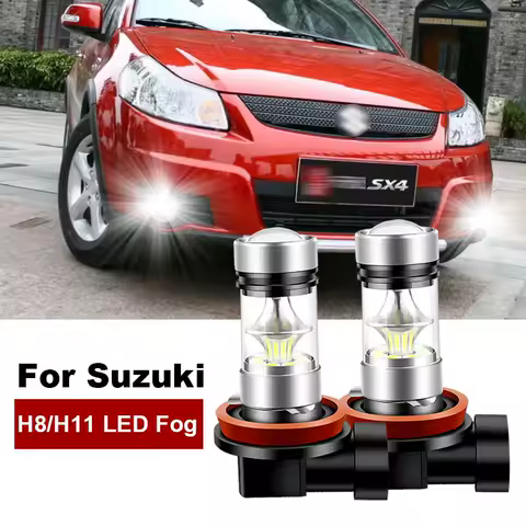 2pc 2400LM For Suzuki SX4 2006 2007 2008 2009 2010 2011 2012 2013 2014-2020 LED H8 H11 Fog Light Bulb Car DRL Lamp 6000K 12V