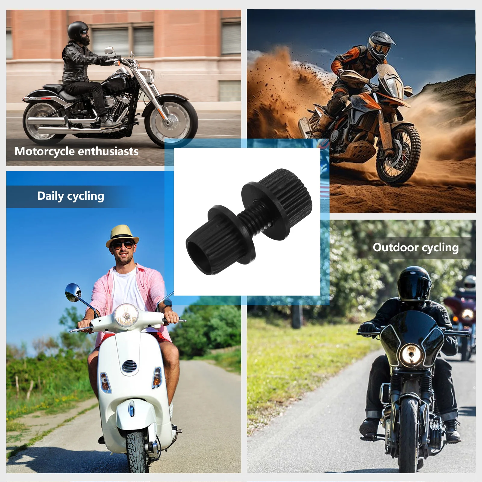 

4Pcs Stainless Anti Rust License Plate Fasteners Nylon Mounting Screws for Motorcycle Scooter Universal Fit License Bolts