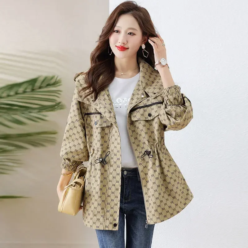 Women's Windbreaker Jackets Spring Autumn Loose Female Coat Sale Cheap Great Long Sleeve Fashion 2025 Luxury Vintage Trend Offer