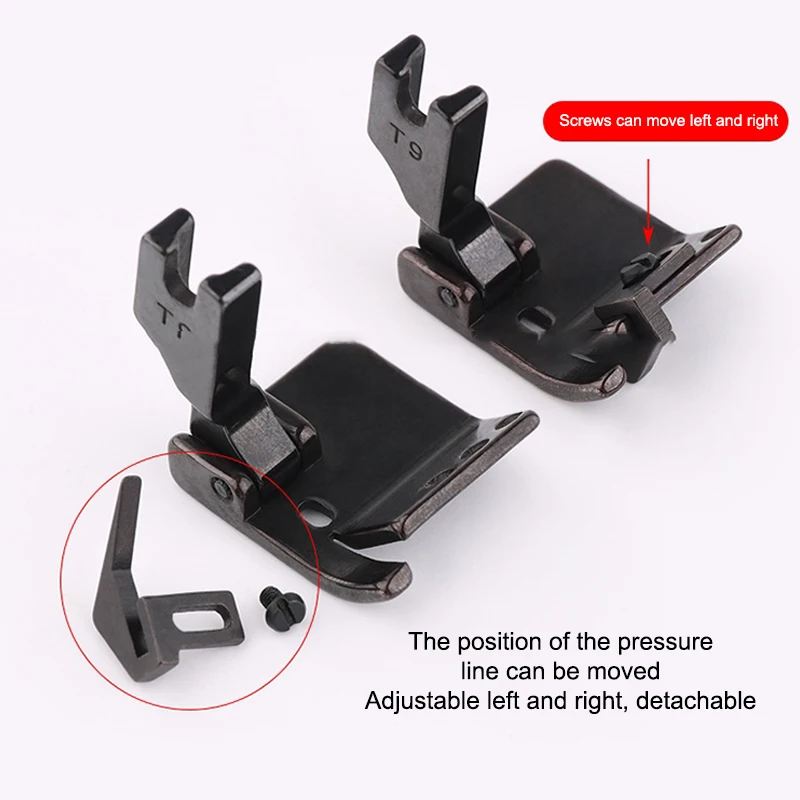 YY T9 Einstellbare Multifunktionale Nähfuß Säumen Gefaltet Rolling Edge Guide Füße Von Flache Auto Industrielle Nähmaschine Teile