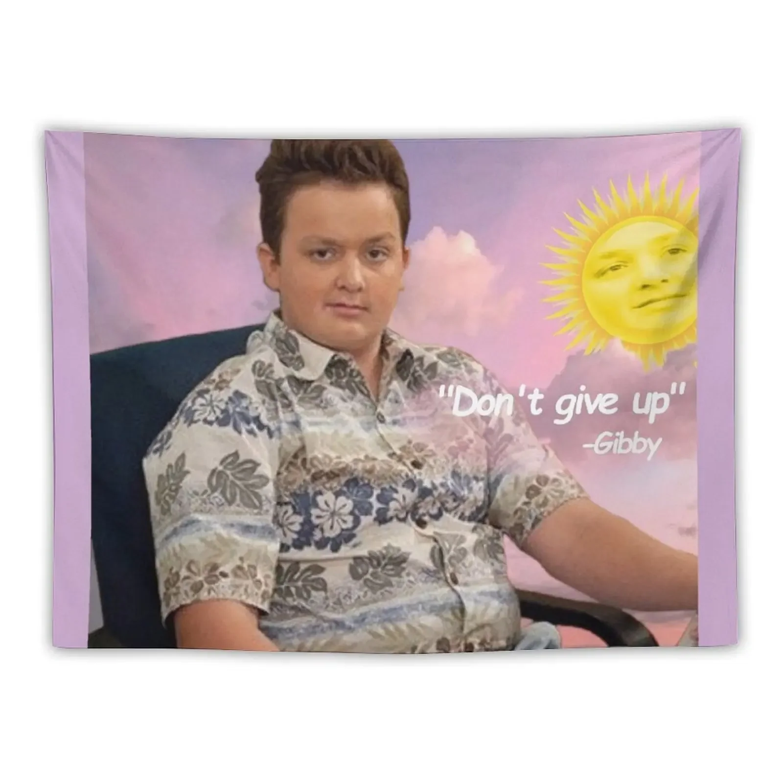 Gibby say Don't give up. iCarly Tapestry Aesthetic Decoration Things To Decorate The Room Wall Hanging Wall Wall Deco Tapestry