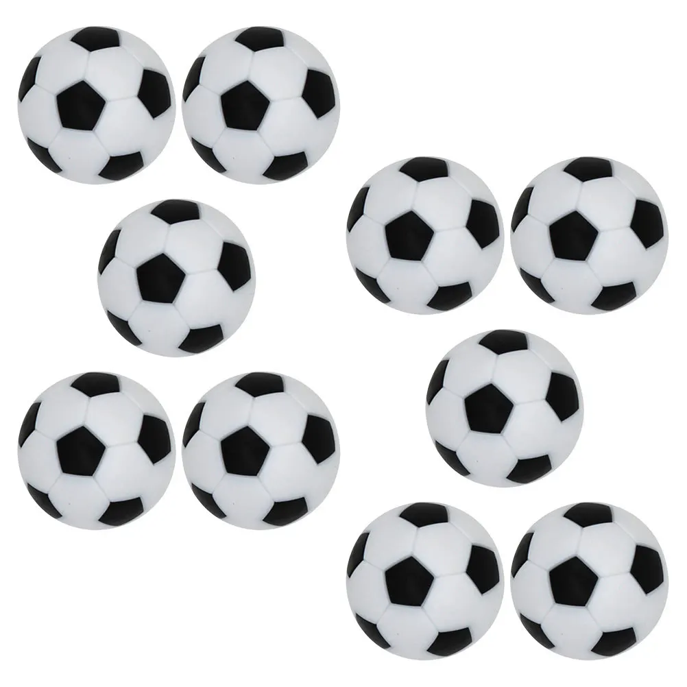 10 Uds. Pelotas de futbolín blancas y negras de 23mm, Mini pelotas de fútbol de mesa de repuesto para uso en tienda, balón de futbolín
