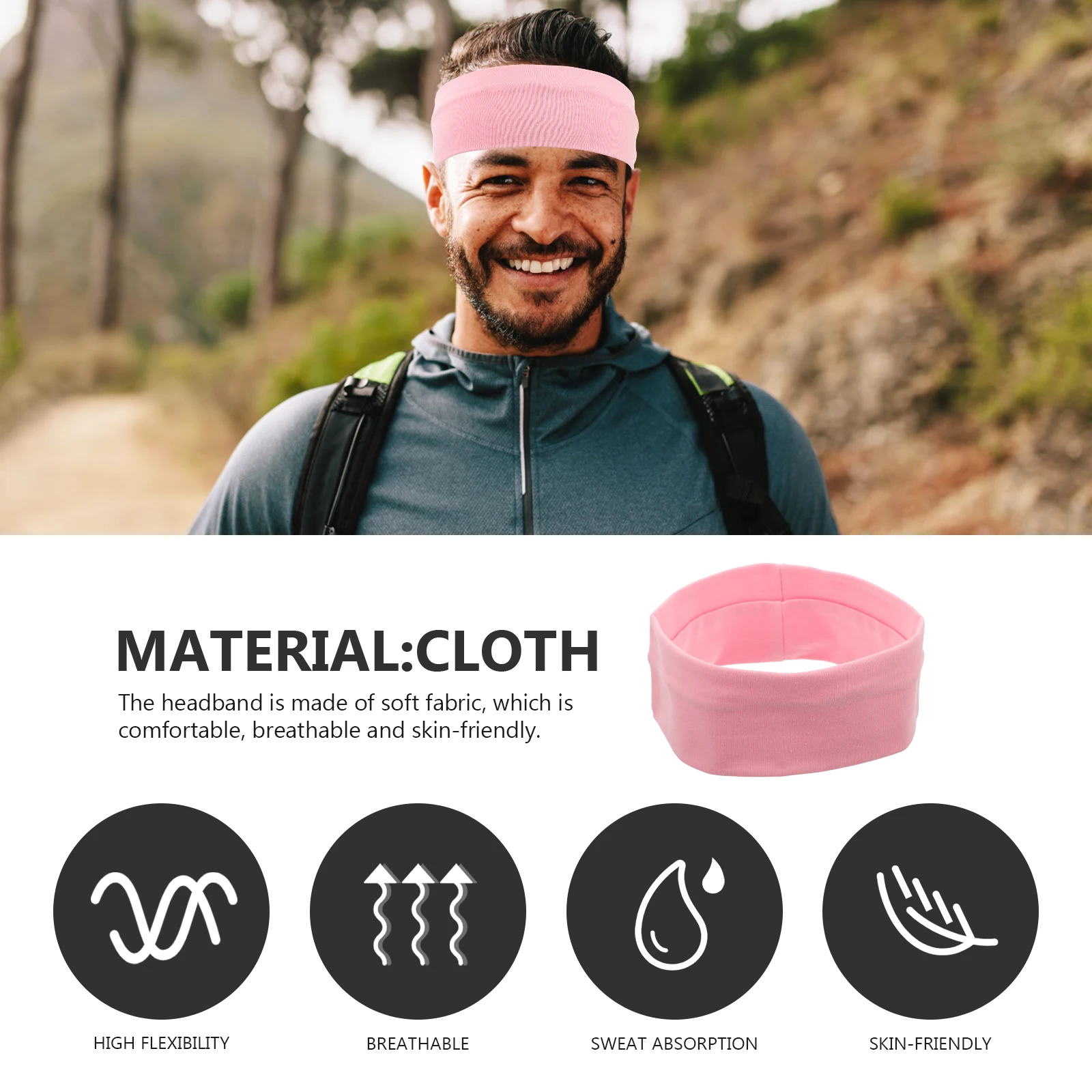 

5 шт., спортивная повязка на голову для женщин, повязки на голову для тренировок, бега, йоги, повязка на голову для спортивных упражнений, аксессуар для волос