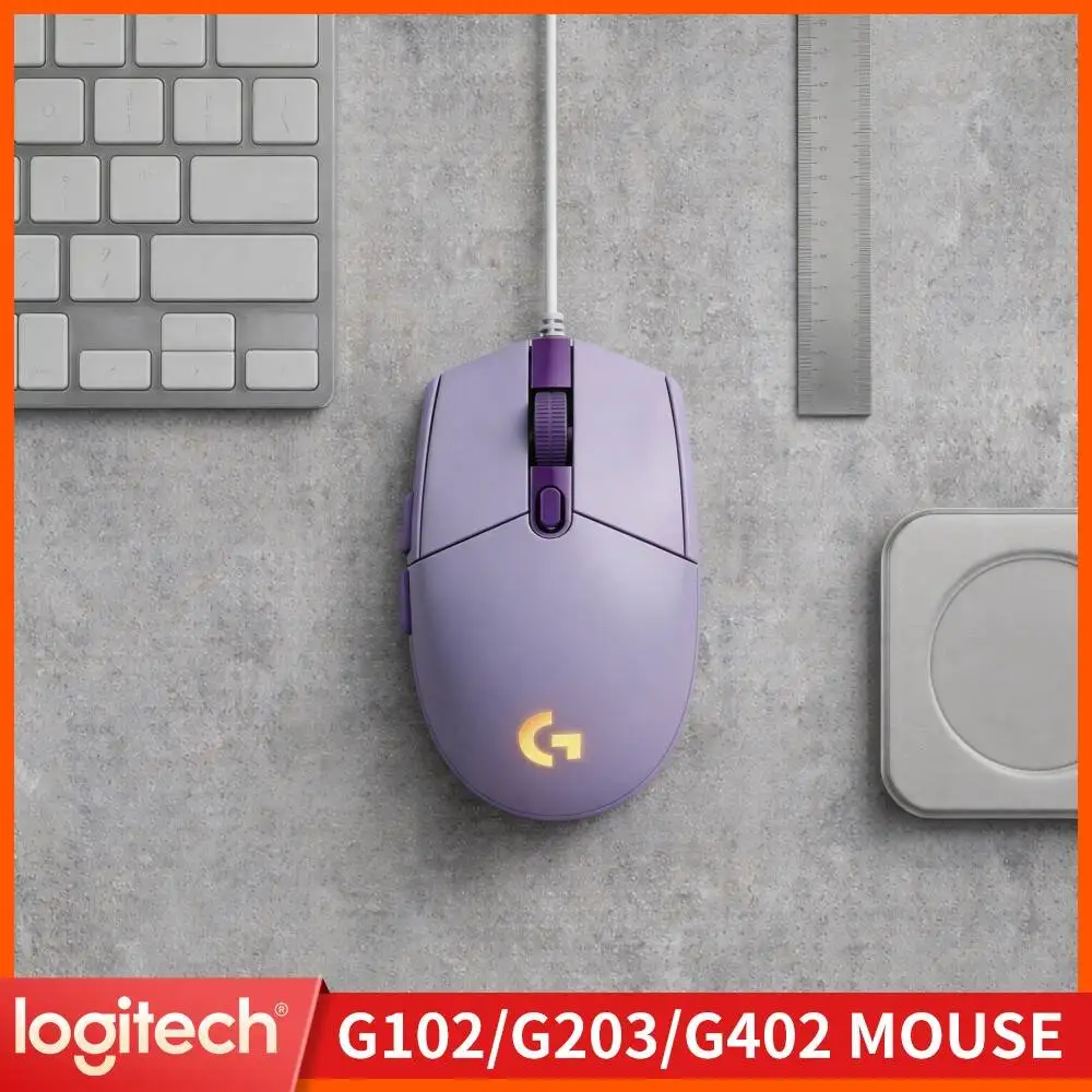 Logitech G203 LIGHTSYNC Wired Gaming Mouse USB Connection Mechanical Buttons RGB Effects Compatible With All Desktop Pcs
