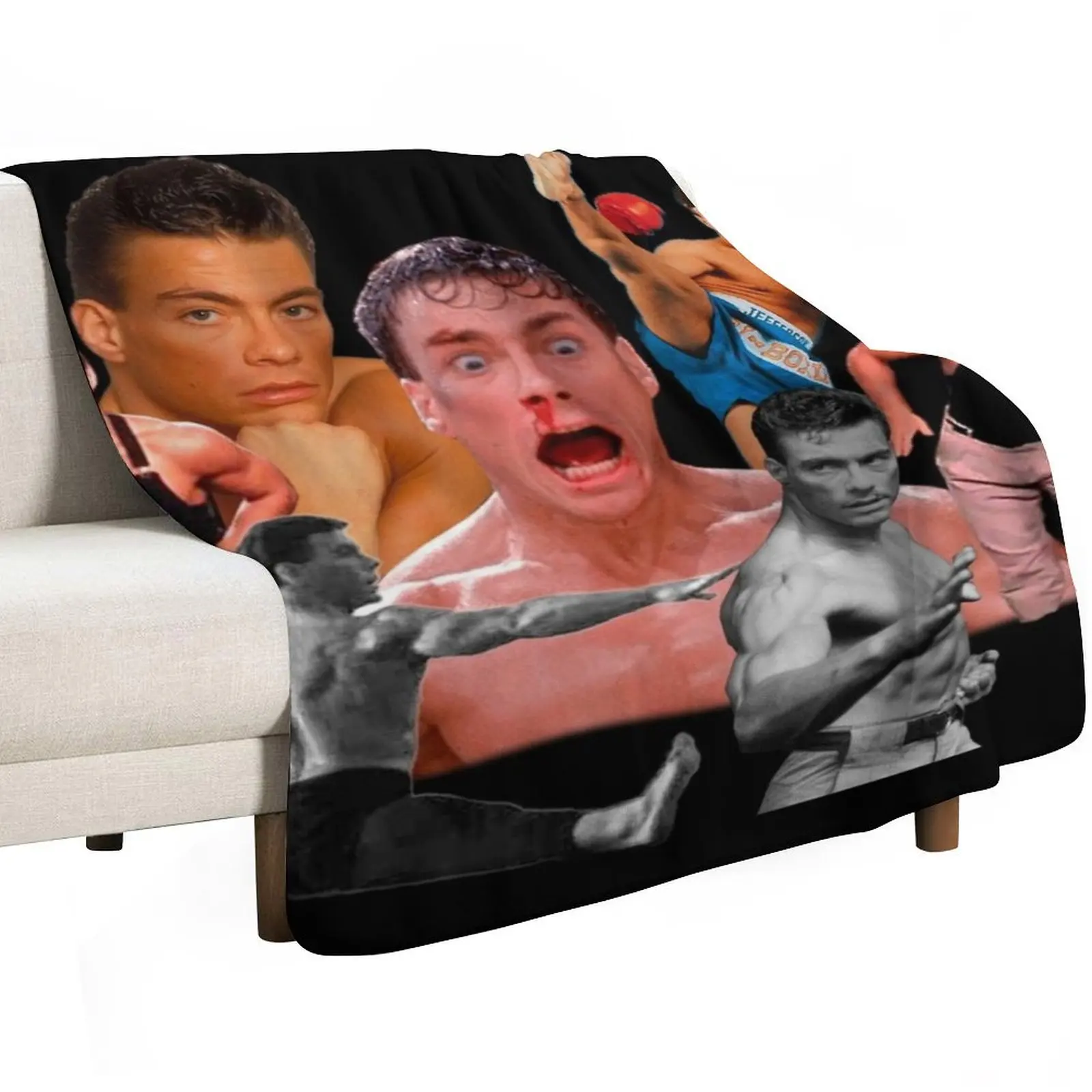 jean claude van damme classic Throw Blanket Decorative Throw Luxury Thicken Travel Kid'S Thins For Decorative Sofa Blankets