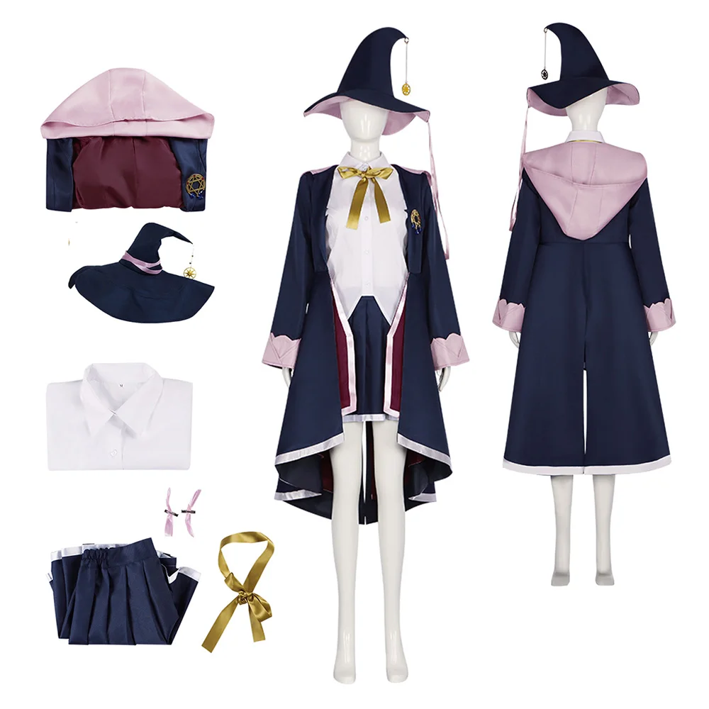 

Wandering Witch Elaina/Ashen Witch Cosplay Costume Women Girls Shirt Robe Hat Outfits Halloween Carnival Party Disguise Suit