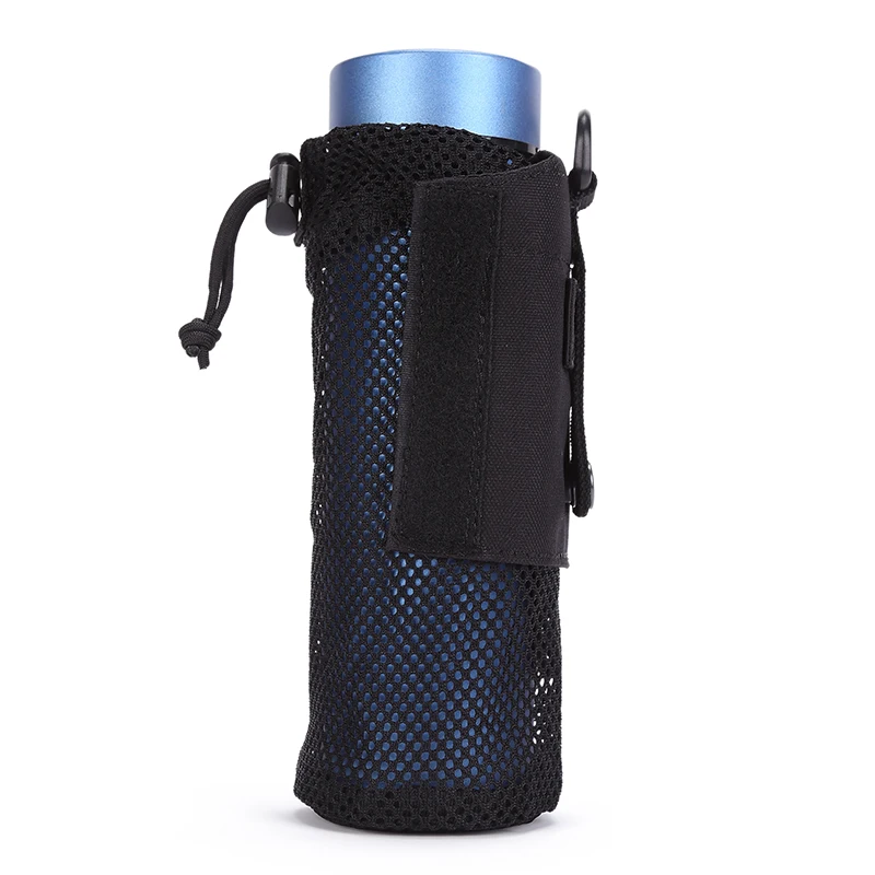Outdoor Cycling Water Bottle Pouch Tactical Molle Holder Storage Bag Foldable Mesh Water Bottle Sleeve Bag for Backpack