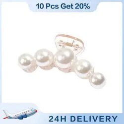 2022 New Big Pearls Acrylic Hair Claw Clips Big Size Make Up Hairpin Bath Bundle Styling Barrettes For Women Hair Accessories