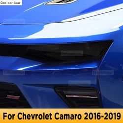 Car Headlight Protection Tint Anti-Scratch Protective Smoked Black Film TPU Stickers For Chevrolet Camaro 2016-2019 Accessories