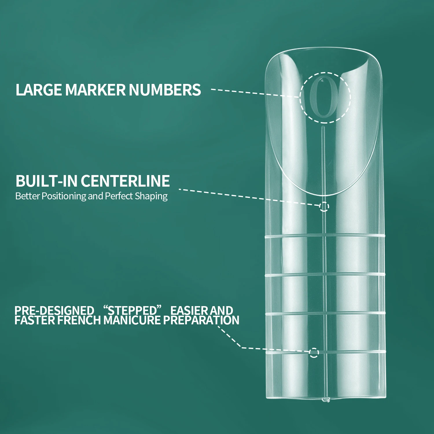 NAILPOP Frech مسمار أشكال مزدوجة مجموعة مسمار أشكال مزدوجة ل بولي تمديد هلام مسمار أشكال قوالب الاكريليك مجموعات للتقليم 75/150 قطعة #3