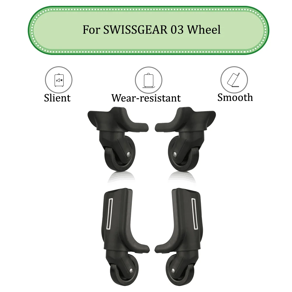 

For SWISSGEAR 03 Universal Wheel Replacement Suitcase Silent Smooth Shock Absorbing Durable Wheel Accessories Wheels