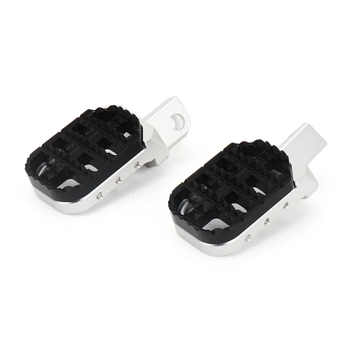 Motorcycle Foot Pegs Footrest Expandable Teeth Pedal Kit for 800 MT 800MT 800Mt 800 Mt(Black+Silver)